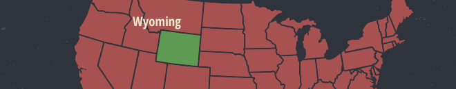 Wyoming Online Poker Map